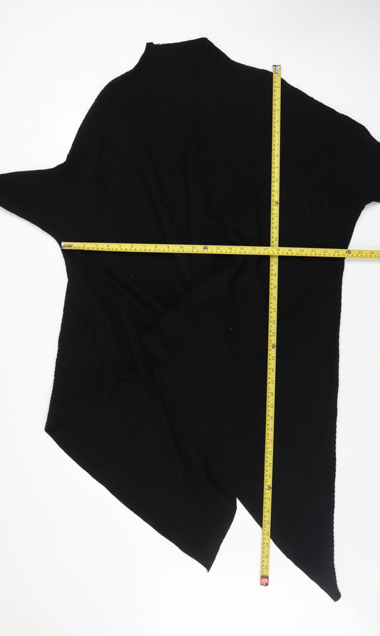 Womens UK Size One Size Moocci Black Cape Jumper