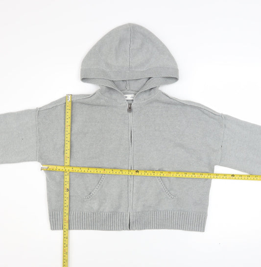 Womens UK Size XS Hollister Grey Full Zip Hoodie