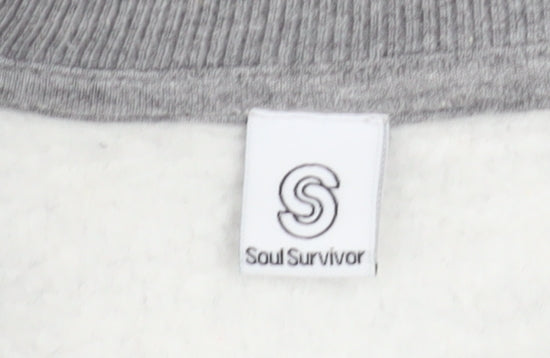 Mens UK Size L Soul Survivor Grey Pullover Sweatshirt
