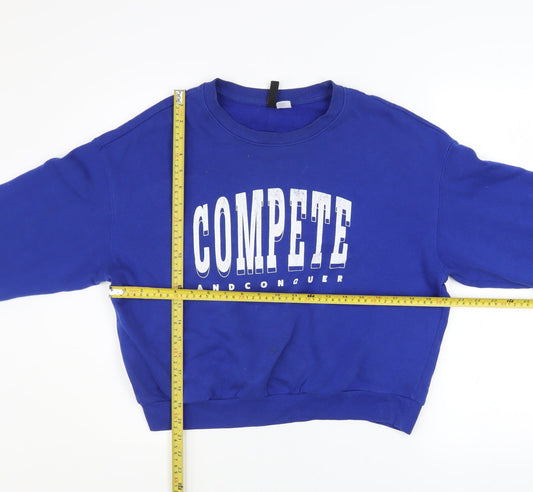 Womens UK Size M H&M Blue Pullover Sweatshirt