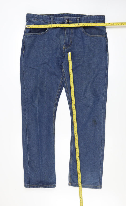 Mens UK Size L Denim Co Regular Fit Straight Blue Jeans