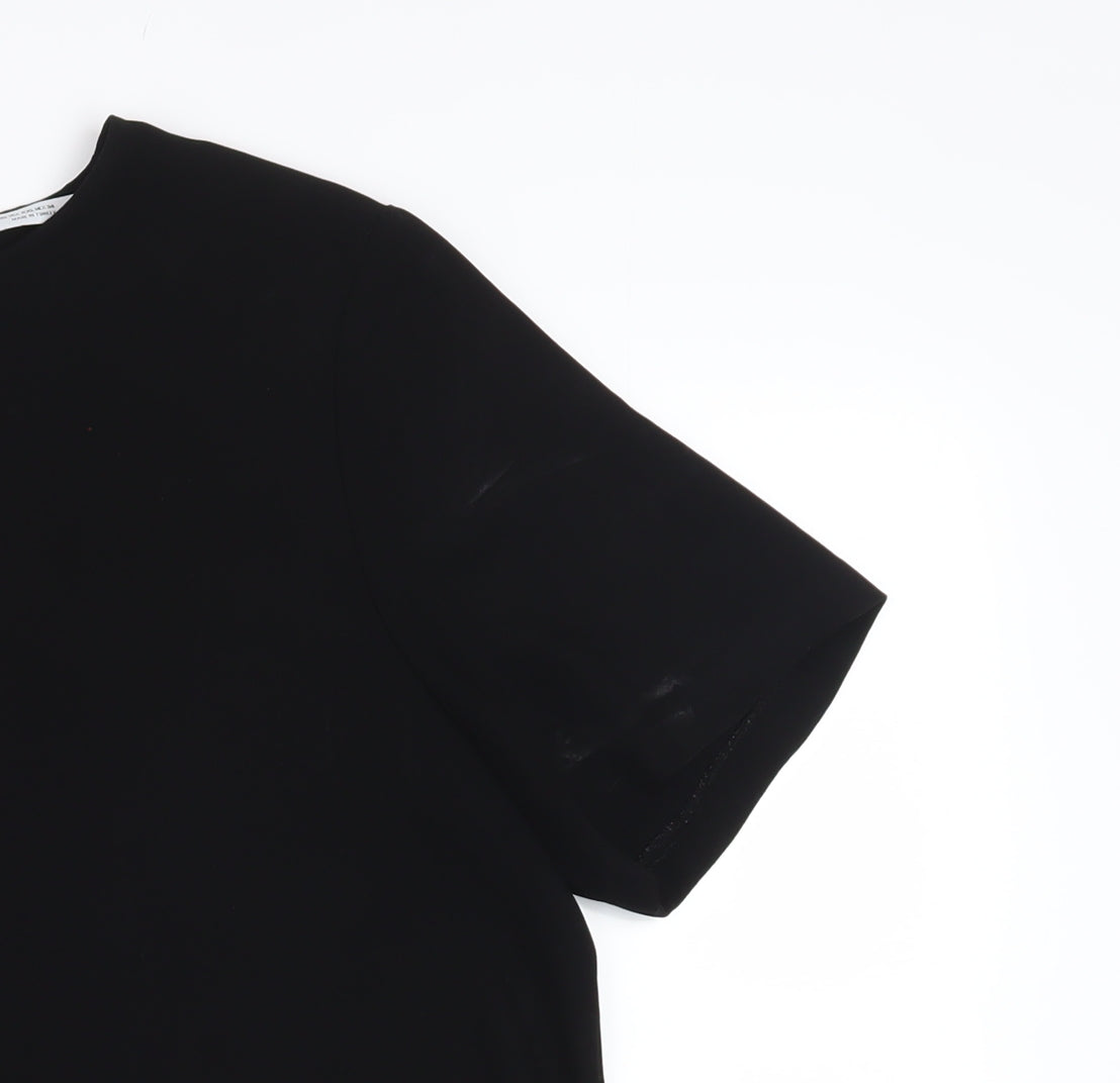 Womens UK Size 18 Zara Black Basic Blouse