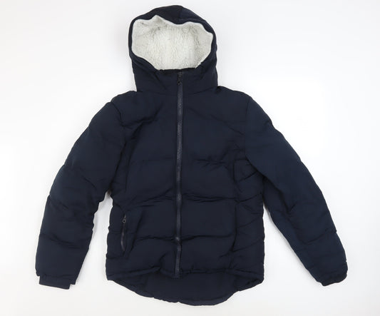 Womens UK Size 10 SoulCal & Co Blue Puffer Jacket