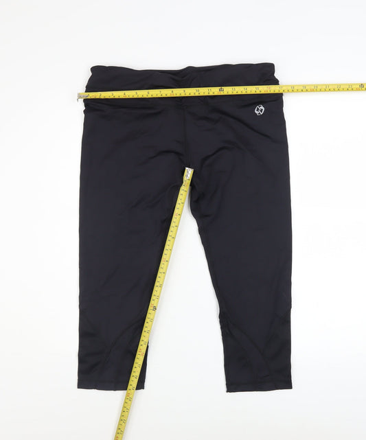Womens UK Size 12 Perfection by Body Logic Slim Fit Capri Black Leggings