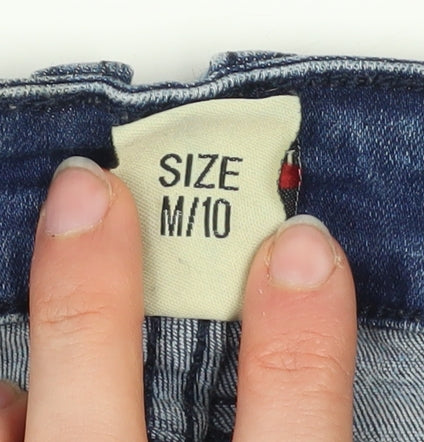 Womens UK Size 10 GIRL VIVI Slim Fit Ankle Blue Jeans