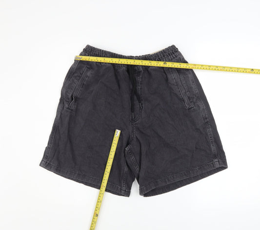 River Island Men’s Black Regular Fit Denim Shorts W34