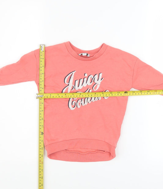 Juicy Couture Girls Pink Logo Pullover Sweatshirt 2 Years Long Sleeve