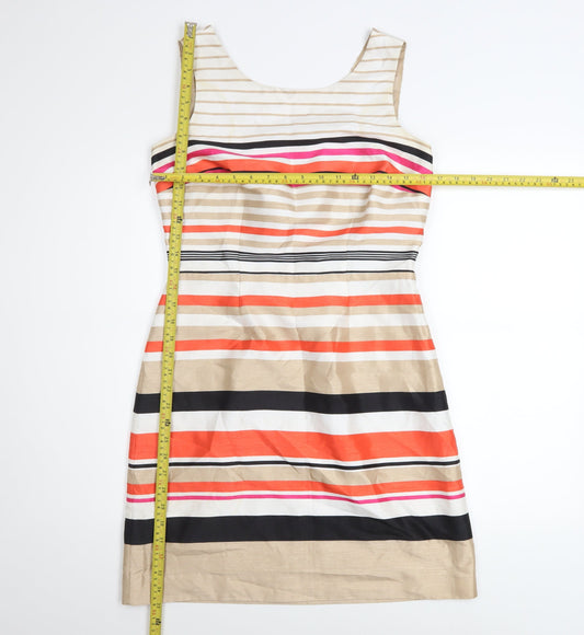 Monsoon Women’s Multicoloured Striped Sheath Dress Size 10