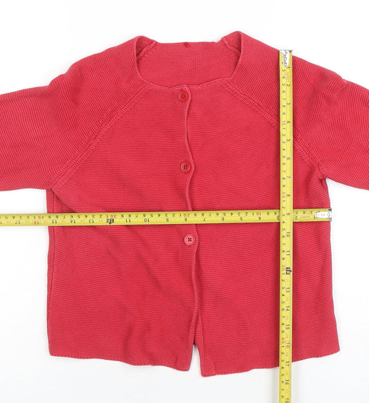 Girls UK Size 8-9 Years George Red Cardigan Jumper