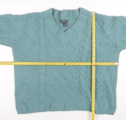 Womens UK Size L Primark Green Pullover Jumper