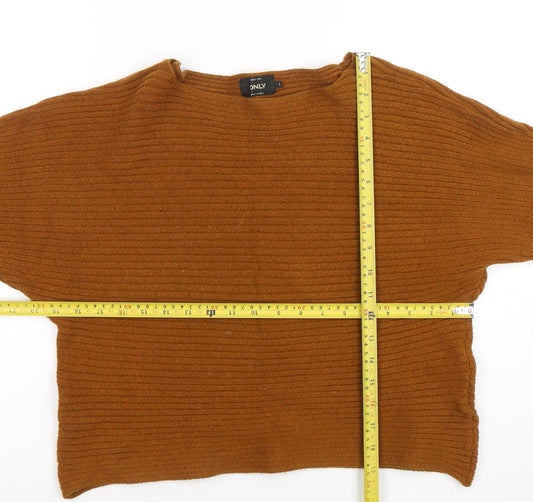 Womens UK Size L Only Brown Pullover Jumper