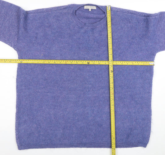 Nutmeg Womens Purple Crew Neck Knit Pullover Jumper Size 20