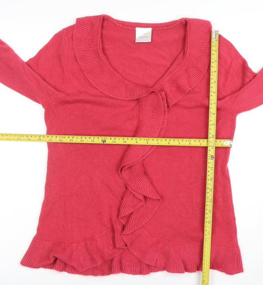 Womens UK Size 12 Classics Pink Cardigan Jumper