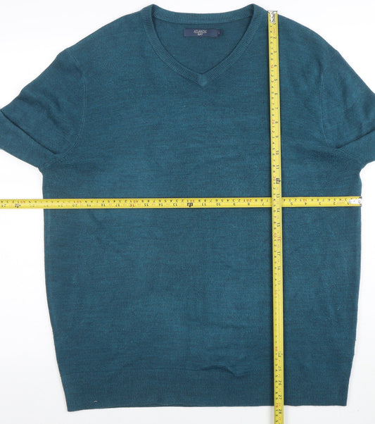 Mens UK Size L Atlantic Bay Blue Pullover Jumper
