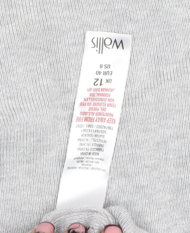Womens UK Size 12 Wallis Grey Pullover Jumper