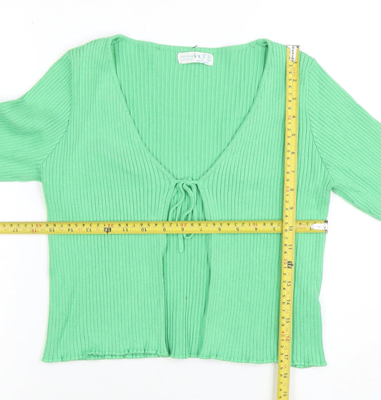 Womens UK Size M Primark Green Cardigan Jumper