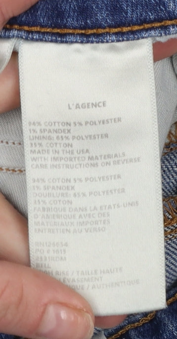 Womens UK Size 25 L'AGENCE Slim Fit Flared Blue Jeans