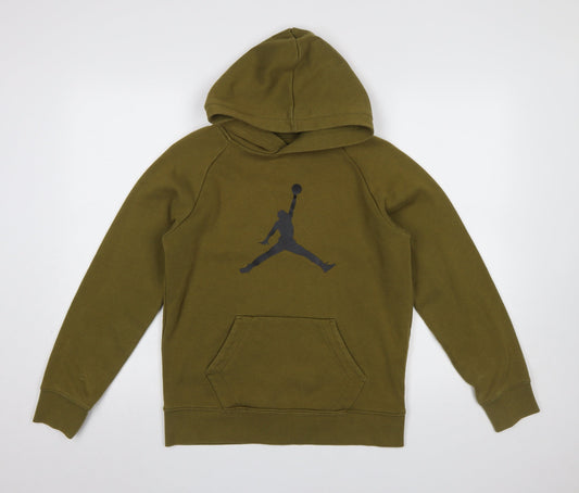 Boys UK Size 12-13 Years Jordan Green Pullover Hoodie