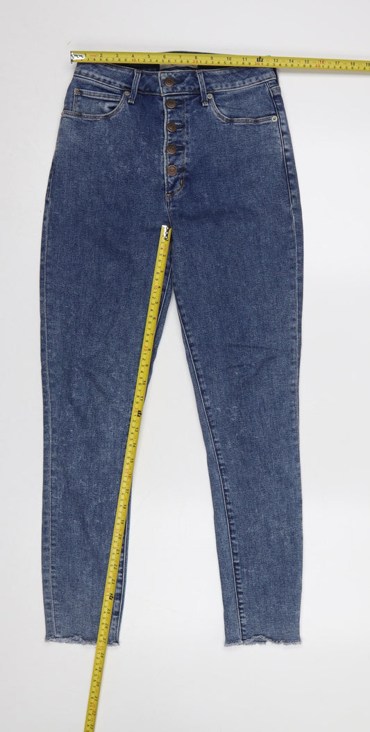 Womens UK Size 8 Abercrombie & Fitch Slim Fit Ankle Blue Jeans