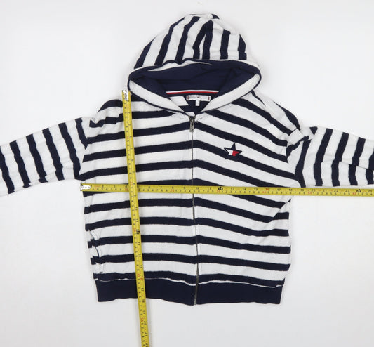 Girls UK Size 16 Years Tommy Hilfiger Blue Full Zip Hoodie