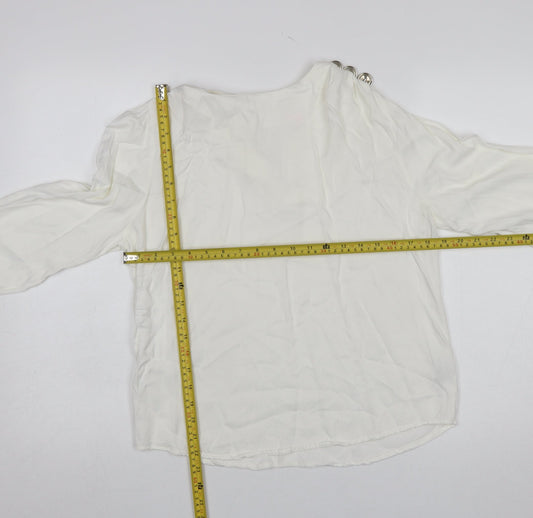 Womens UK Size 12 Savida Ivory Basic Blouse