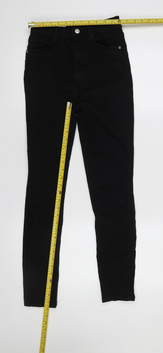 Womens UK Size 10 Zara Slim Fit Skinny Black Jeans