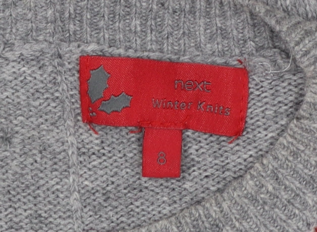 Womens UK Size 8 NEXT Grey Pullover Jumper