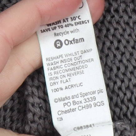 Womens UK Size 14 Marks and Spencer Grey Cardigan Jumper