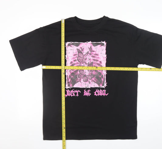 Womens UK Size S SheIn Black Basic T-Shirt