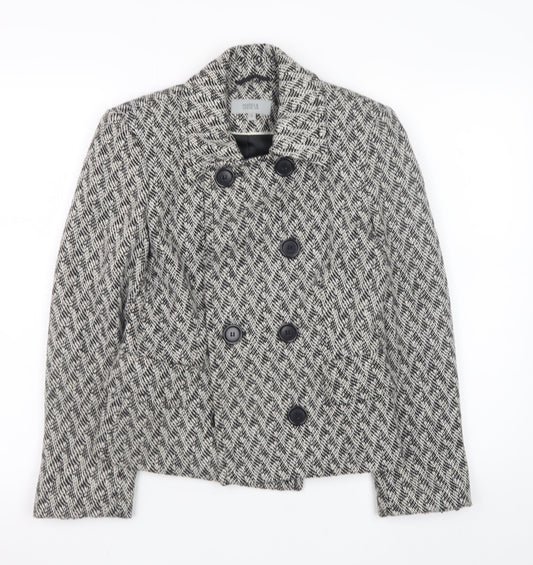 Womens UK Size 8 Marks and Spencer Grey Pea Coat