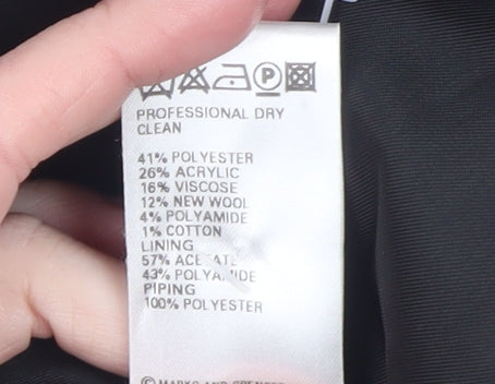 Womens UK Size 8 Marks and Spencer Grey Pea Coat