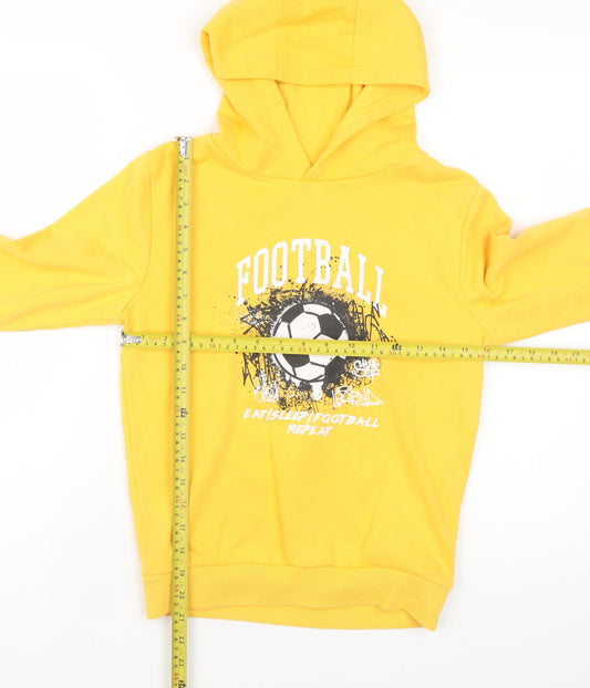 Boys UK Size 9-10 Years Dunnes Stores Yellow Pullover Hoodie