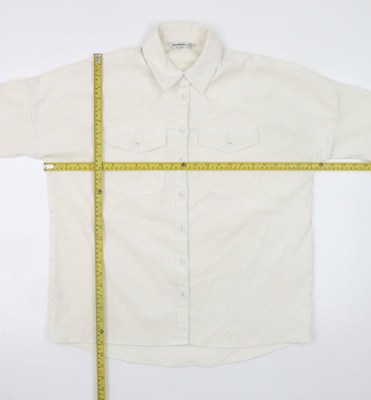 Womens UK Size XS Stradivarius Ivory Basic Jacket