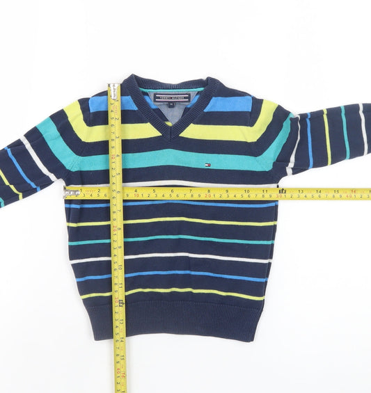 Boys UK Size 3 Years Tommy Hilfiger Blue Pullover Jumper