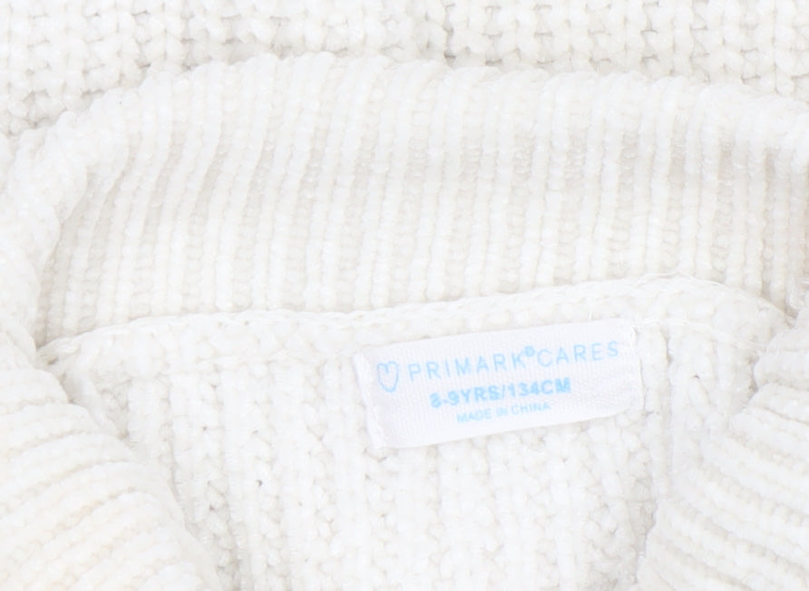 Girls UK Size 8-9 Years Primark Ivory Pullover Jumper