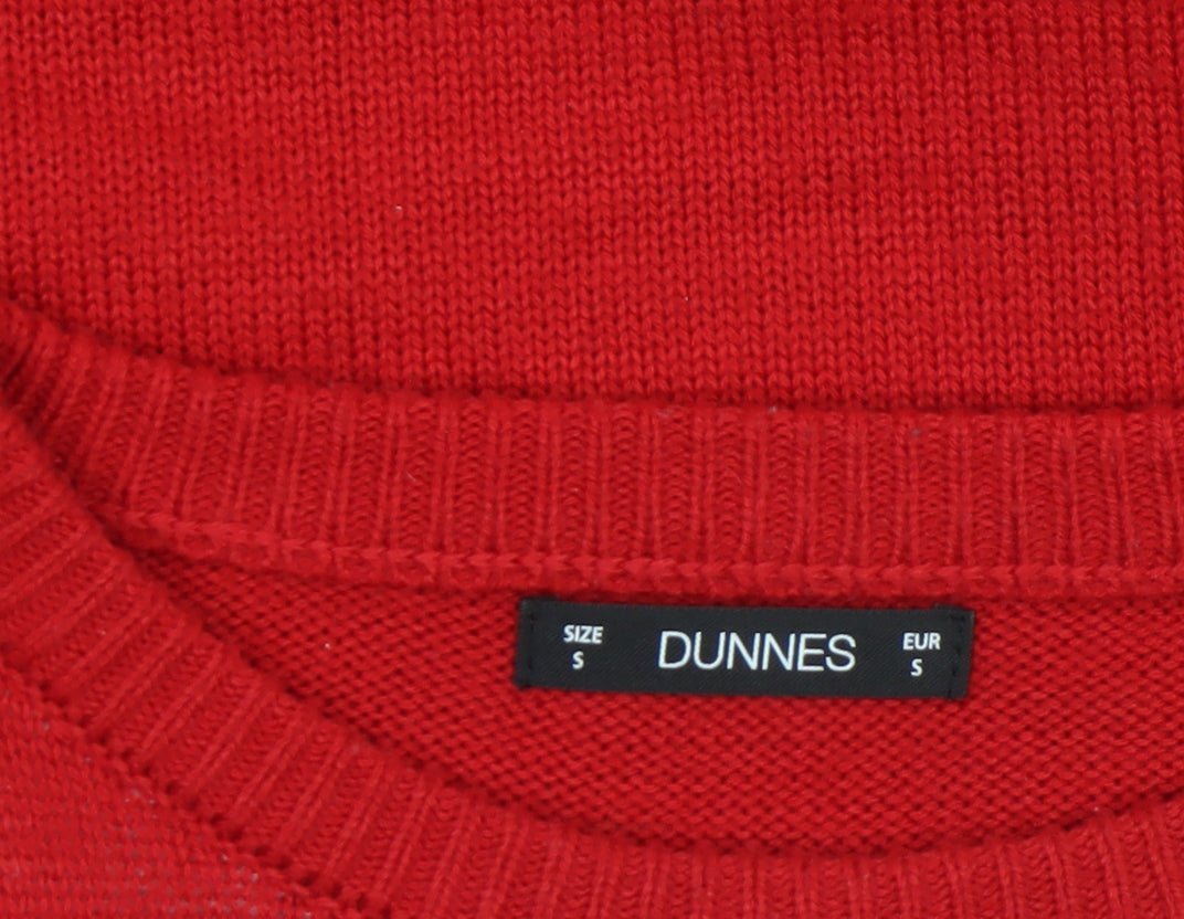 Womens UK Size S Dunnes Red Pullover Jumper