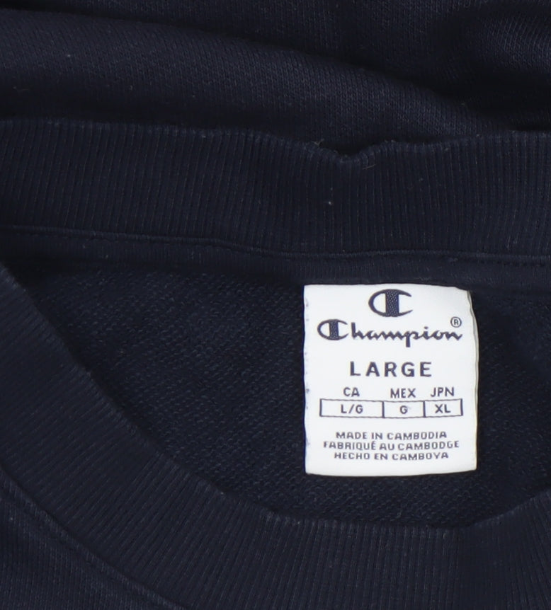 Womens UK Size L Champion Black Pullover Sweatshirt
