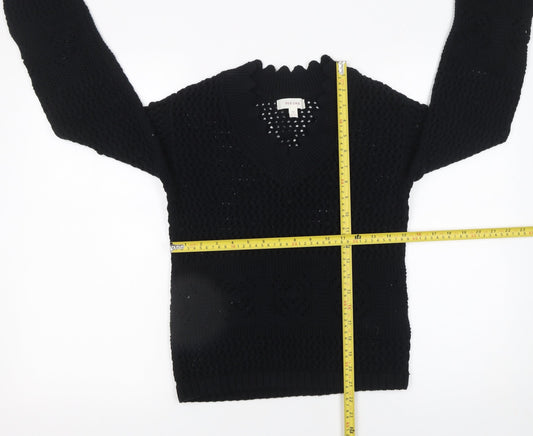 Womens UK Size XS Marks and Spencer Black Pullover Jumper