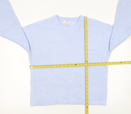 Marks and Spencer Women’s Blue Chunky Knit Pullover Jumper Size M