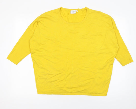 Womens UK Size XL Saint Tropez Yellow Pullover Jumper