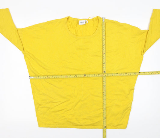 Womens UK Size XL Saint Tropez Yellow Pullover Jumper