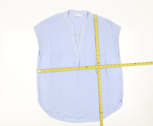 Womens UK Size 8 Warehouse Blue Tunic Blouse