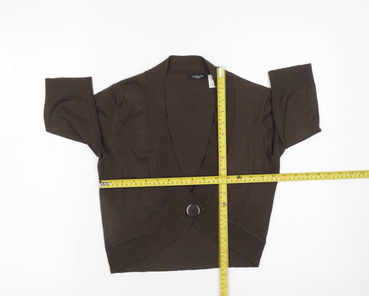 Womens UK Size 10/12 La Redoute Création Brown Cardigan Jumper