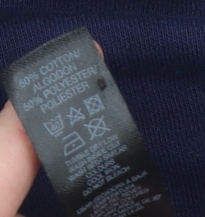 Dunnes Stores Women’s Navy 1/2 Zip Sweatshirt XL Cotton Blend