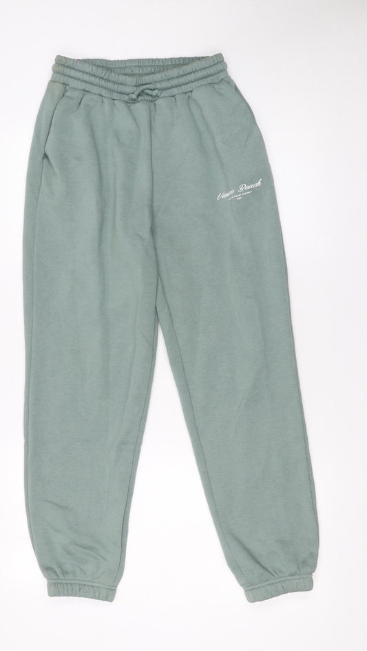 Womens UK Size XS Dunnes Stores Regular Fit Sweatpants Green Trousers