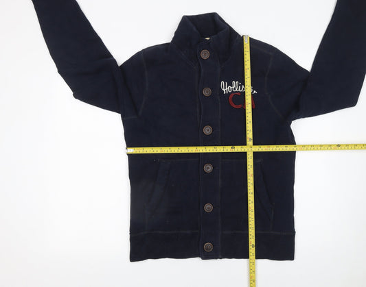 Mens UK Size M Hollister Blue Cardigan Jumper