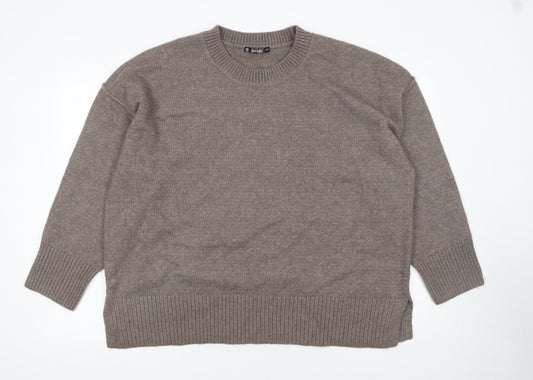 Womens UK Size L Dunnes Stores Brown Pullover Jumper