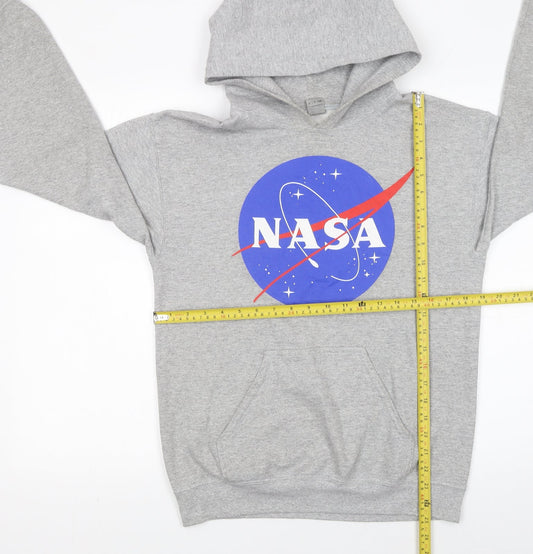 Mens UK Size S Gildan Grey Pullover Hoodie