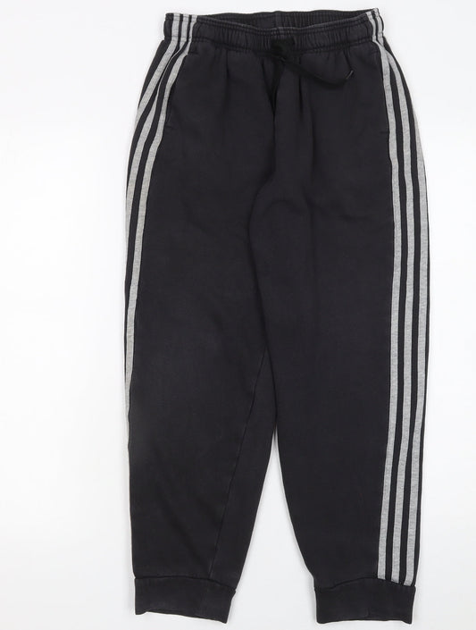 Boys UK Size 13-14 Years adidas Regular Fit Jogger Black Trousers