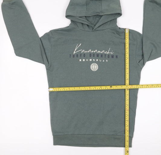 Boys UK Size 12-13 Years Primark Green Pullover Hoodie